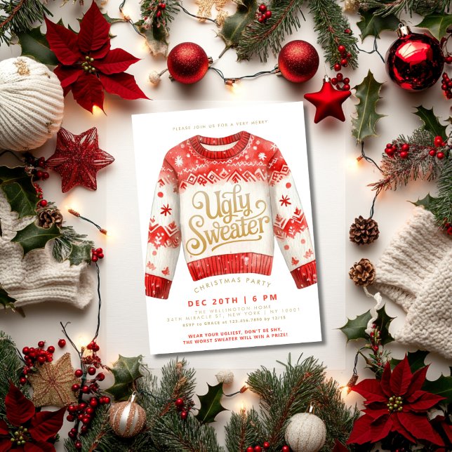 Invitación Fiesta de Navidad con Jersey Feo (Subido por el creador)