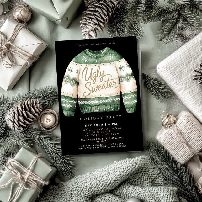 Invitación Fiesta de Navidad con Jersey Feo (Subido por el creador)