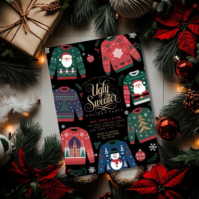Invitación Fiesta de Navidad con Jersey Feo (Subido por el creador)
