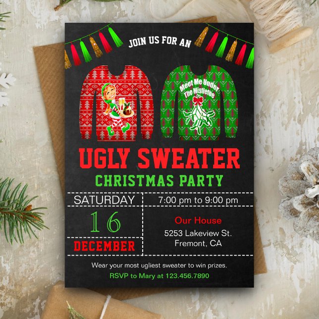 Invitación Fiesta de Navidad con Jersey Feo (Subido por el creador)