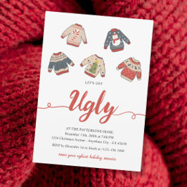 Invitación Fiesta de Navidad con Jerseys Feos de Navidad Vamo