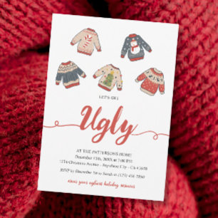 Invitación Fiesta de Navidad con Jerseys Feos de Navidad Vamo