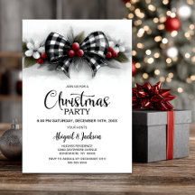 Fiesta de Navidad con Lazo de Cuadro de Búfalo