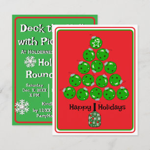 Invitación Fiesta de Navidad con Pickleballs: Decorar las Sal