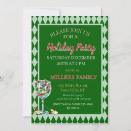 Invitación Fiesta de Navidad con tema Rojo y Verde