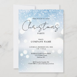 Invitación Fiesta de Navidad Copos de Nieve de Invierno
