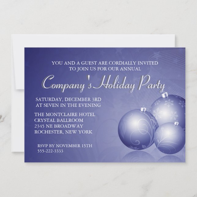 Invitación Fiesta de Navidad corporativa (Anverso)