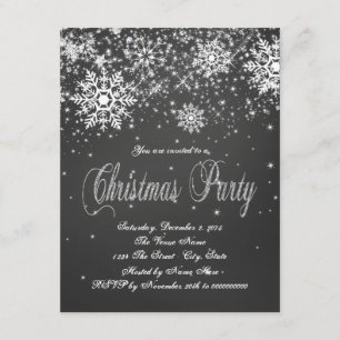 Invitación Fiesta de Navidad corporativa con copo de nieve de