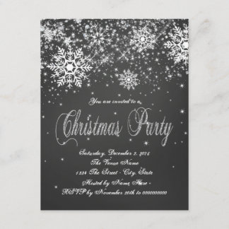 Invitación Fiesta de Navidad corporativa con copo de nieve de