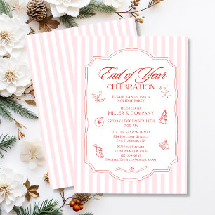Invitación Fiesta de Navidad Corporativa de Fin de Año con Ra