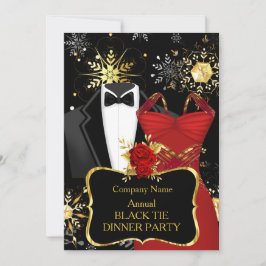 Invitación Fiesta de Navidad Corporativa de Gala de Corbata N