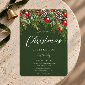 Invitación Fiesta de Navidad Corporativa de Oficina Festiva V