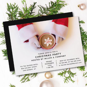 Invitación Fiesta de Navidad Corporativa de Santa Moderna