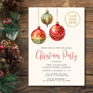 Invitación Fiesta de Navidad Corporativa Elegante para Empres