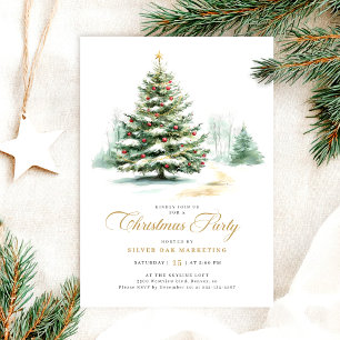 Invitación Fiesta de Navidad Corporativa Festiva