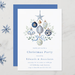 Invitación Fiesta de Navidad corporativa moderna de la Marina