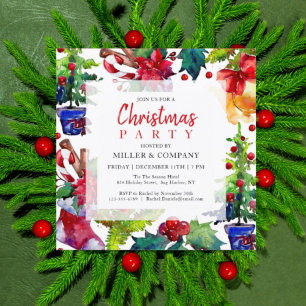 Invitación Fiesta de Navidad Corporativa Moderna de Vacacione