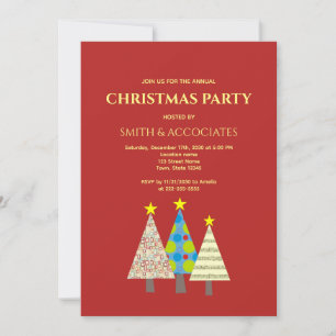 Invitación Fiesta de Navidad Corporativa Roja