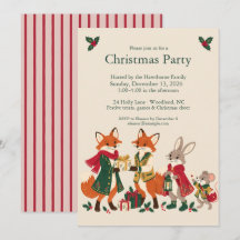 Fiesta de Navidad de Animales del Bosque de Cuento