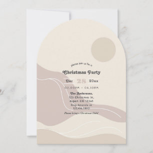 Invitación Fiesta de Navidad de Arquitectura Moderna Abstract
