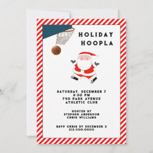 Invitación Fiesta de Navidad de baloncesto