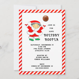 Invitación Fiesta de Navidad de Baloncesto