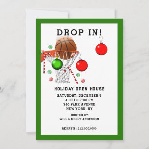 Invitación Fiesta de Navidad de Baloncesto