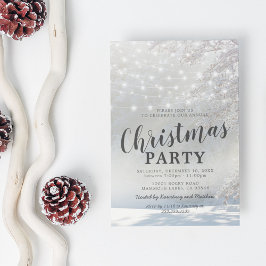 Invitación Fiesta de Navidad de Blanco