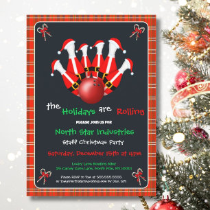 Invitación Fiesta de Navidad de Bolos