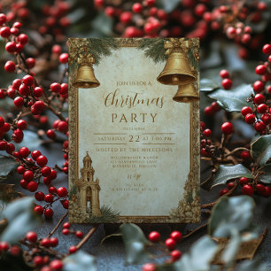 Invitación Fiesta de Navidad de Campanas de Oro