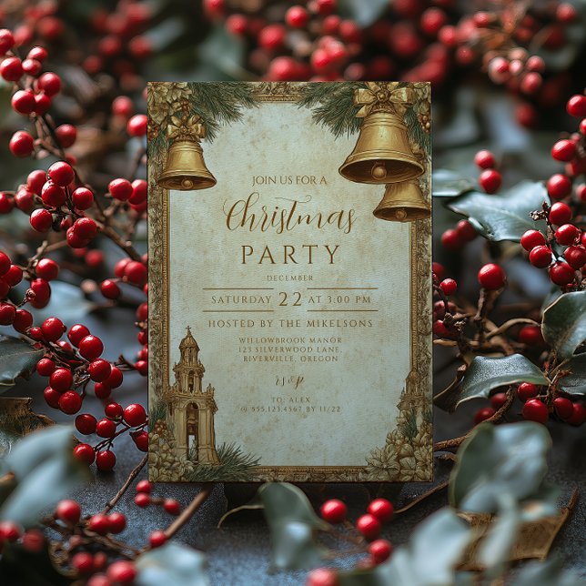 Invitación Fiesta de Navidad de Campanas de Oro (Subido por el creador)