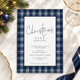 Invitación Fiesta de Navidad de Casa Abierta de Tartán de Cua