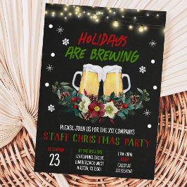Invitación Fiesta de Navidad de Cerveza 'Las Fiestas Están Ce