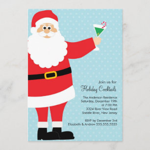 Invitación Fiesta de Navidad de consumición del cóctel del