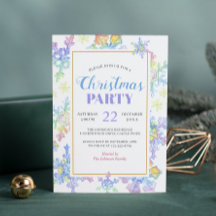 Fiesta de Navidad de copo de nieve en acuarela pas