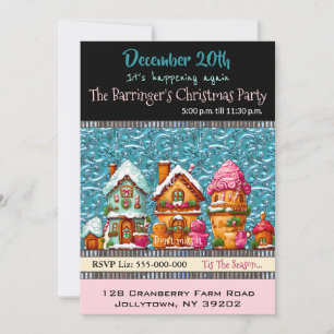 Invitación Fiesta de Navidad de Cupcake Holiday