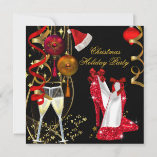 Invitación Fiesta de Navidad de empresa Champán