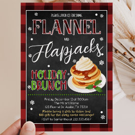Invitación Fiesta de Navidad de Flannels Flapjacks