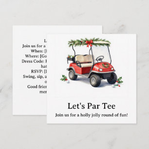 Invitación Fiesta de Navidad de Golf Vamos a Par tee con Sant