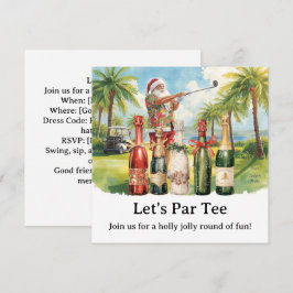 Invitación Fiesta de Navidad de Golf Vamos a Par tee con Sant