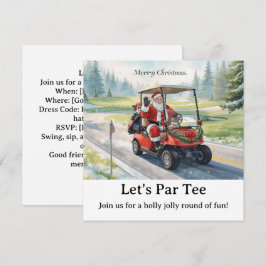 Invitación Fiesta de Navidad de Golf Vamos a Par-Tee con Sant