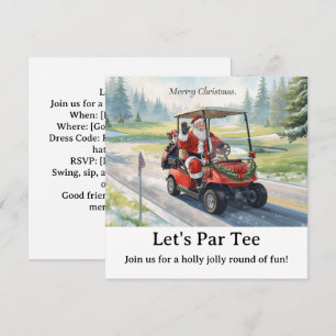 Invitación Fiesta de Navidad de Golf Vamos a Par-Tee con Sant