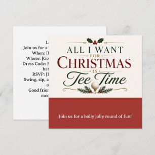 Invitación Fiesta de Navidad de Golf Vamos al Par