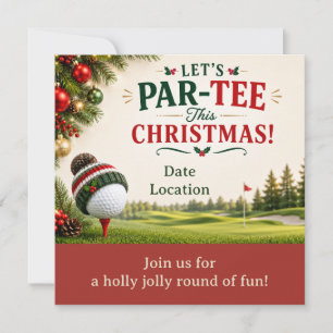 Invitación Fiesta de Navidad de Golf Vamos al Par