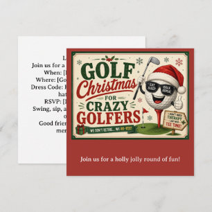 Invitación Fiesta de Navidad de Golf Vamos al Par