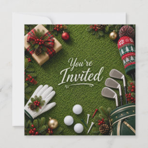 Invitación Fiesta de Navidad de Golf Vamos al Par