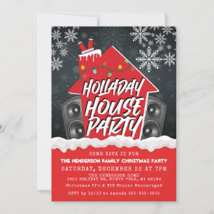Invitación Fiesta de Navidad de Hip Hop en Casa Navidad