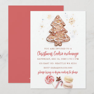 Invitación Fiesta de Navidad de Intercambio de Galletas