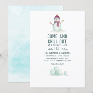 Invitación Fiesta de Navidad de invierno con estilo vintage