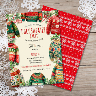 Invitación Fiesta de Navidad de Jersey Feo